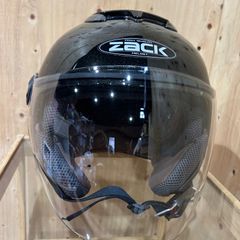 ZACK ジェットヘルメット ブラック バイクチェーン - メルカリ
