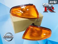新品/箱付】スカイライン GTR BNR32 フロント ウインカー レンズ 左右