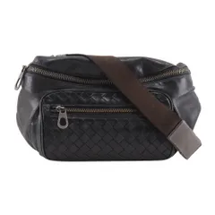 【BOTTEGAVENETA】ボッテガヴェネタ イントレチャート ショルダーバッグ レザー 黒 メンズ ボディバッグのサムネイル