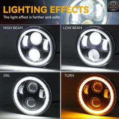 5.75 인치 오토바이 LED 헤드 라이트 6.5 인치 라운드 헤드 라이트 할리 스포츠 스타 카페 레이서 혼다 야마하
