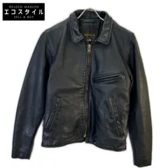 VANSON　バンソン　ブラック エンフィールド シングルライダースジャケット　38のサムネイル