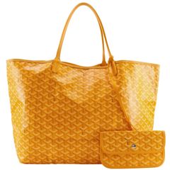 GOYARD サンルイ トートバッグ ポーチ付き イエロー - メルカリ