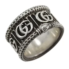 【GUCCI】グッチ ダブルG スネーク シルバー925 19.5号 メンズ 16.3g リング・指輪のサムネイル