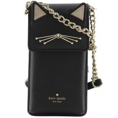 ケイトスペード本革 猫 スマホ ショルダー バッグ 財布 入手困難 