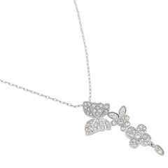 SWAROVSKI スワロフスキー ネックレス フラワー 花 くり抜き シルバー 