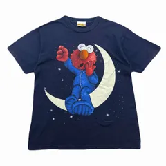 セサミストリート Tシャツ 半袖 メンズ L-XL相当 ネイビー エルモ クルーネック 90年代 ヴィンテージ レアのサムネイル