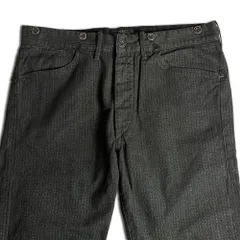 【W34】RRL BLACK STRIPE TROUSERS ストライプ シンチバック サスペンダーボタン ダブルアールエル 2000000025490
