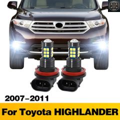 토요타 하이랜더 2007 - 2011년 모델용 LED 램프 차용 프런트 안개 램프 2개 세트