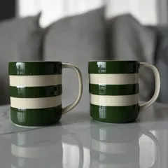 【ご予約品】コーニッシュウェア｜グリーン｜10ozマグカップ×2｜サイドプレート×2のサムネイル