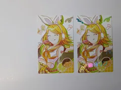 鏡音リン 箔押し入り プロジェクトセカイ カラフルステージ！ feat. 初音ミク Anniversary/Birthdayイラスト2023-2024 ePick card series 2枚セット プロセカ グッズ カード