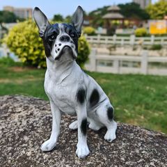 サッカーフレブル 置物 オブジェ ボストンテリア サッカー 犬 いぬ