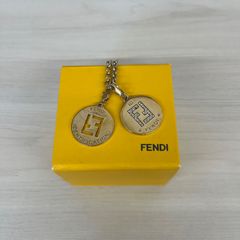 正規品 フェンディ ズッカ FFロゴ パドロック ネックレス ゴールド 