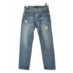 【CUBESUGAR】12112318 バックルバック付 リペア加工 セルビッチデニムパンツのサムネイル