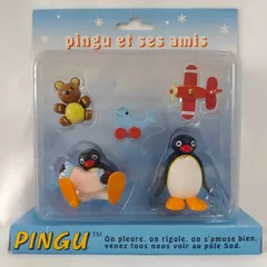 【未開封保管品】 ピングー ピンガ ミニフィギュア おもちゃセット 玩具 PINGU 当時物 レトロポップ キャラクターグッズ W-486のサムネイル