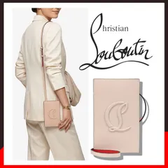 新品 未使用 クリスチャンルブタン バイマイサイド フォンポーチ ベージュ【Christian Louboutin】レザースマホショルダーのサムネイル