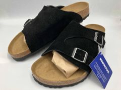 未使用】ビルケンシュトック チューリッヒ スエード 38 レザー 黒 24.5