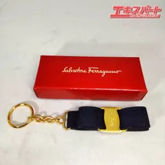 Salvatore Ferragamo　フェラガモ　リボンキーリング　ネイビー　未使用品　湘南台店のサムネイル