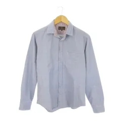 メンズビギ MEN'S BIGI Distinction シャツ 3 青 ブルー サックス 無地 レギュラーカラー 長袖 /CK15 ■GY99のサムネイル