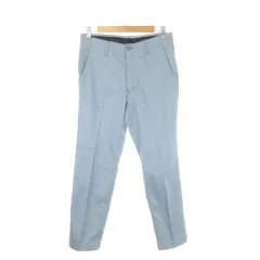 ランズエンド LANDS' END スラックス パンツ ゴルフ 82 STRAIGHT FIT 青 ブルー 千鳥 チェック柄 /CK17 ■GY99のサムネイル