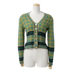 Christian Dior クリスチャンディオール カーディガン サイズM CDロゴボタン チェック柄 ブランド古着【中古】20260610/RA9783のサムネイル