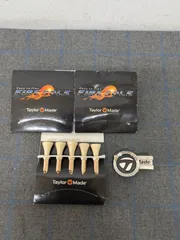 TaylorMade/テーラーメイド　ゴルフ用ティーセット　Fire Sole　木製ティー　マーカー　ロゴ入りプレート　E870のサムネイル