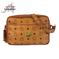 MCM エム シー エム ヴィセトス ブラウン ゴールド金具 レザー ショルダーバッグ ポシェット レディース 600771【中古】のサムネイル
