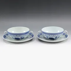 【Royal Copenhagen】ロイヤルコペンハーゲン ファイアンス トランクウェーバー スープカップ＆ソーサー×２ _ 食器のサムネイル