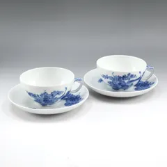 【Royal Copenhagen】ロイヤルコペンハーゲン ブル―フラワー カーブ カップ＆ソーサー×２ _ 食器のサムネイル