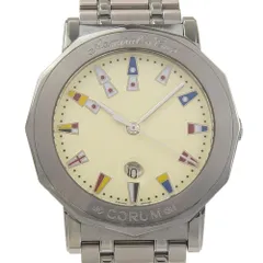 【CORUM】コルム アドミラルズカップ 99.430.20 V585 ステンレススチール クオーツ アナログ表示 メンズ アイボリー文字盤 腕時計のサムネイル