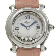 【Chopard】ショパール ハッピースポーツ 27/8245-23 ステンレススチール×ダイヤモンド×クロコダイル クオーツ アナログ表示 レディース 白文字盤 腕時計のサムネイル