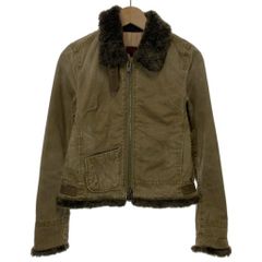 新品 angelina ラクーン ファー付き デニム ジャケット 編み上げ 