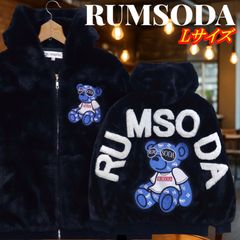 RUMSODA ラムソーダ 刺繍くま バックアーチロゴ ボアジャケット L 