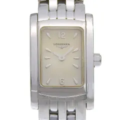 【LONGINES】ロンジン ドルチェヴィータ L5.158.4 ステンレススチール クオーツ アナログ表示 レディース イェローシェル文字盤 腕時計のサムネイル