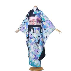 セット商品 振袖＆帯 振袖・金駒金彩 帯は作り帯 プラチナ箔 白色 