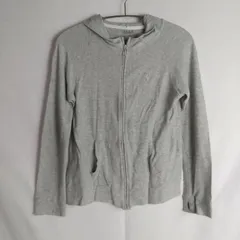 M1-03592 【Women】coen（コーエン） 長袖 パーカー （M) /グレー くまの刺繍 左袖後ろにシミ有り K-春秋のサムネイル