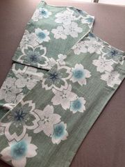 竺仙杢グレーに雪輪染め抜き浴衣 綿紬 極美品 - メルカリ