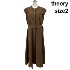 未使用 Theory Project ティアードマキシドレス ブラウン ボウタイ 未使用 Theory Project ティアードマキシドレス ブラウン ボウタイ