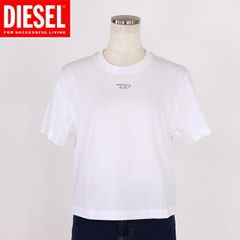 ディーゼル オーバルD カットアウト ロゴ 刺繍Tシャツ ホワイト 白 XS