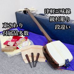 津軽三味線 紅木 太棹 黒檀 丸打 並紅木 角東さわり 美品 - メルカリ