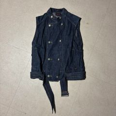 ☆美品☆Ozz Conte ジレベスト デニム調 クロス 十字架 ゴス パンク