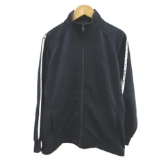 エレッセ ellesse トラックジャケット 上着 M 紺 ネイビー 長袖 スタンドカラー ロゴテープ柄 /NP ■ECB005のサムネイル