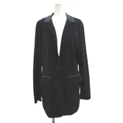ローレンラルフローレン LAUREN RALPH LAUREN ニットテーラードジャケット 上着 M 黒 ブラック 無地 長袖 シングルブレスト /YU ■GY53のサムネイル