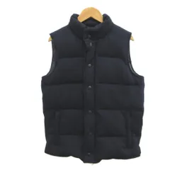 ハリス HARRISS ダウンベスト ジャケット 上着 ウール 38 紺 ネイビー 無地 スタンドカラー /MD ■ECE005のサムネイル