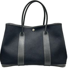 エルメス HERMES ガーデンジップ トワルアッシュ レザー ブラック 希少