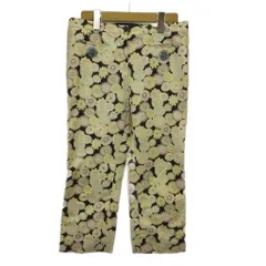 ルイヴィトン LOUIS VUITTON パンツ 38 黒 ブラック 花柄 ビジュー装飾 フルレングス /KK ■GY62
