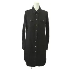リーバイス Levi's ワンピース シャツワンピース XS 黒 ブラック 長袖 レギュラーカラー ウエスタンヨーク /KK ■ECC005のサムネイル