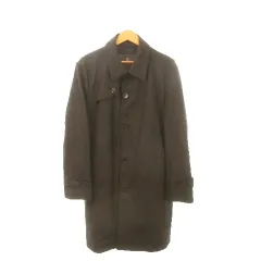 タケオキクチ TAKEO KIKUCHI トレンチコート 3 茶 ブラウン 無地 長袖 シングルブレスト ベルト付き /MN34 ■GY99のサムネイル