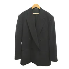 ジョルジオアルマーニ GIORGIO ARMANI テーラードジャケット 上着 ウール 黒 ブラック ダブルブレスト 長袖 ピークドラペル /NP ■GY53のサムネイル