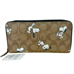♪COACH × PEANUTS コーチ スヌーピー シグネチャー C4327 長財布 レザー レディースのサムネイル