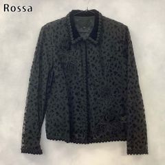 新品未使用 IOSA コサージュ付きローズモチーフチュールジャケット 